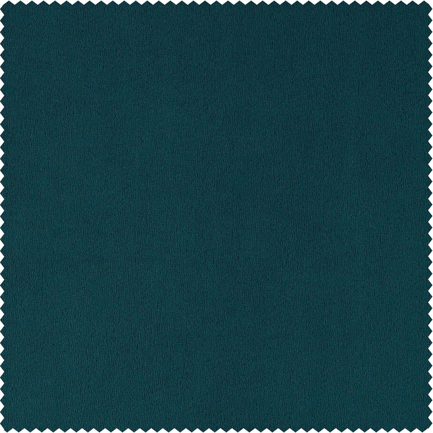 Ocean Teal Blue Signature Velvet Room Darkening Curtain Pair (2 Panels)