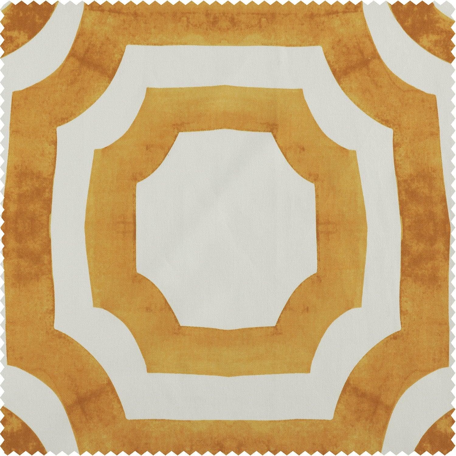 Mecca Gold Printed Cotton Custom Curtain