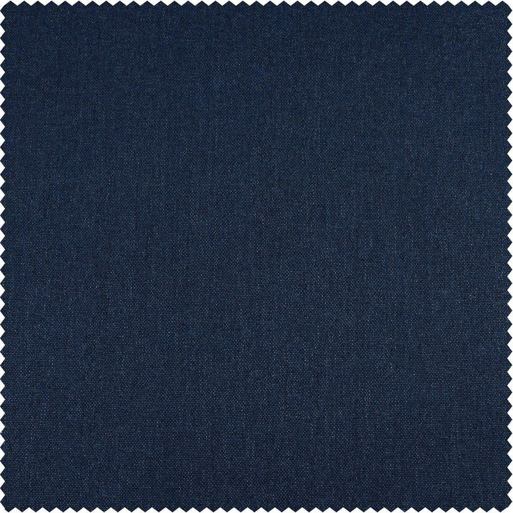 Indigo Thermal Cross Linen Weave Swatch - HalfPriceDrapes.com