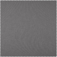 Gravel Grey Grommet Textured Faux Linen Sheer Curtain