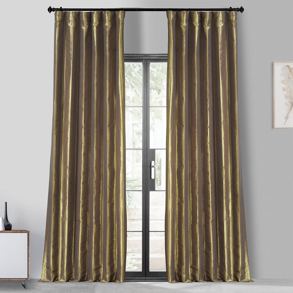 Gold Nugget Faux Silk Taffeta Blackout Curtain - HalfPriceDrapes.com
