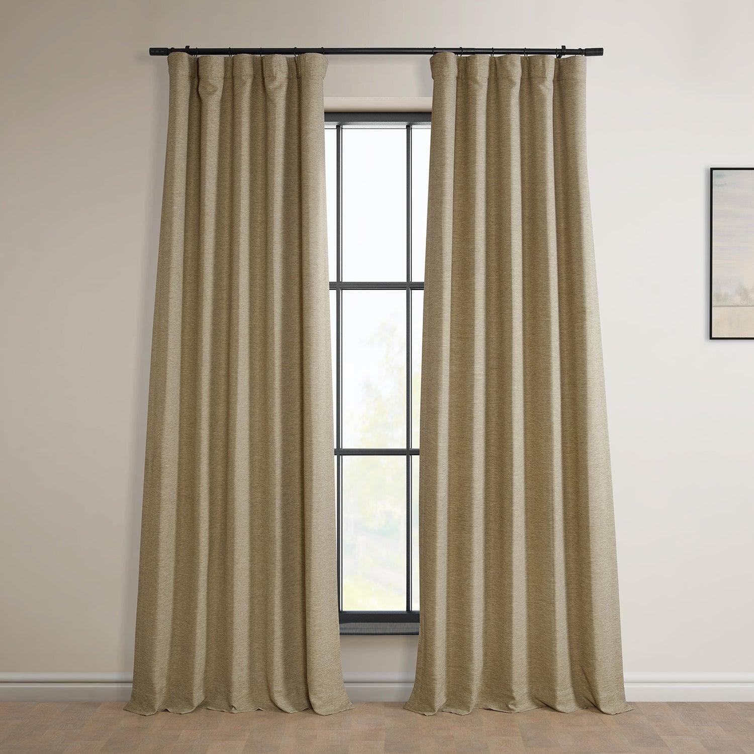 Ginger Textured Bellino Room Darkening Curtain - HalfPriceDrapes.com