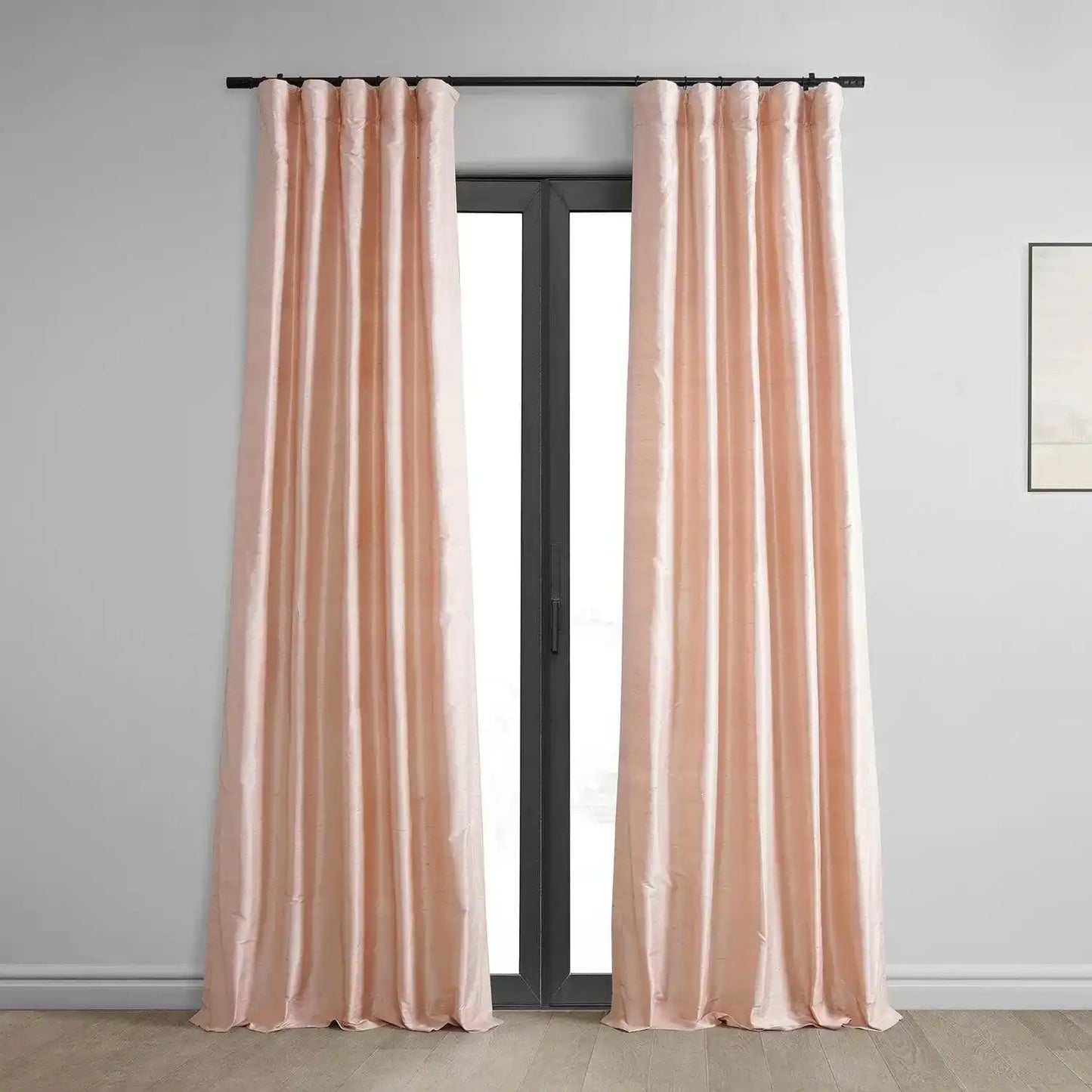 Truffle Pink Textured Dupioni Silk Curtain - HalfPriceDrapes.com