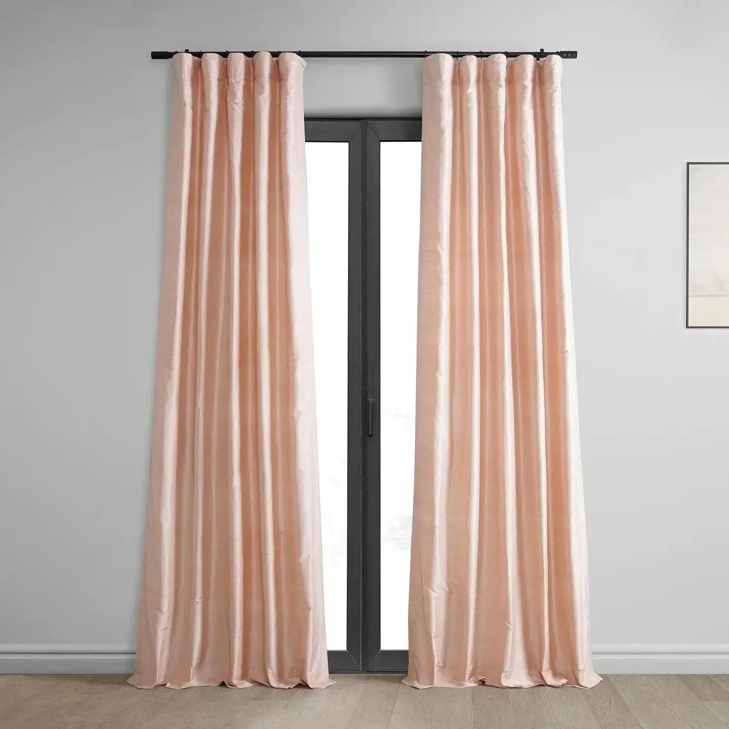 Truffle Pink Textured Dupioni Silk Curtain - HalfPriceDrapes.com