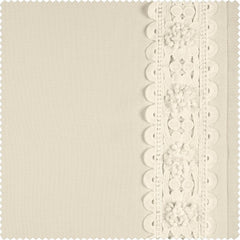 Primrose Bordered Modern Hampton Textured Cotton Curtain