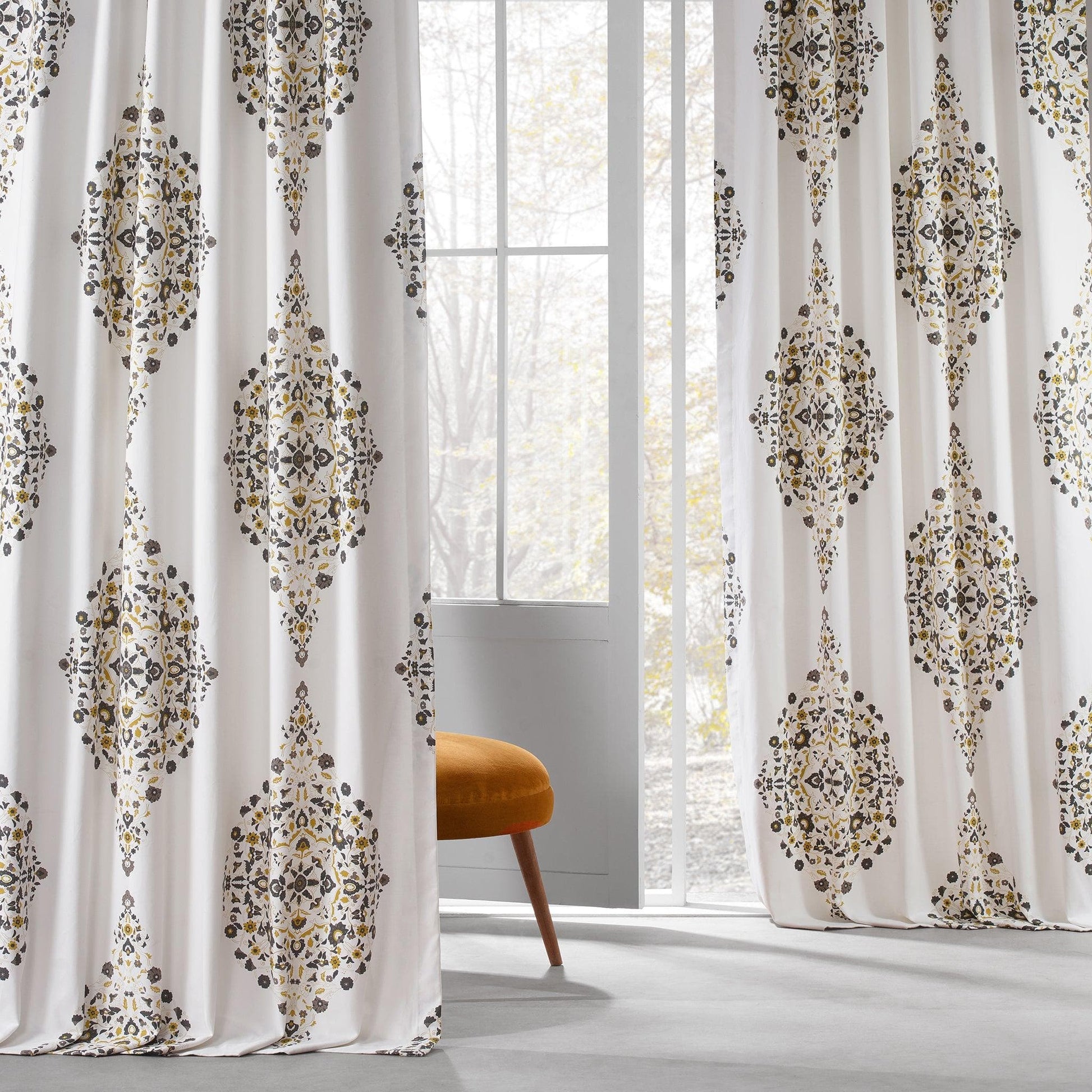 Kerala Gold Printed Cotton Curtain