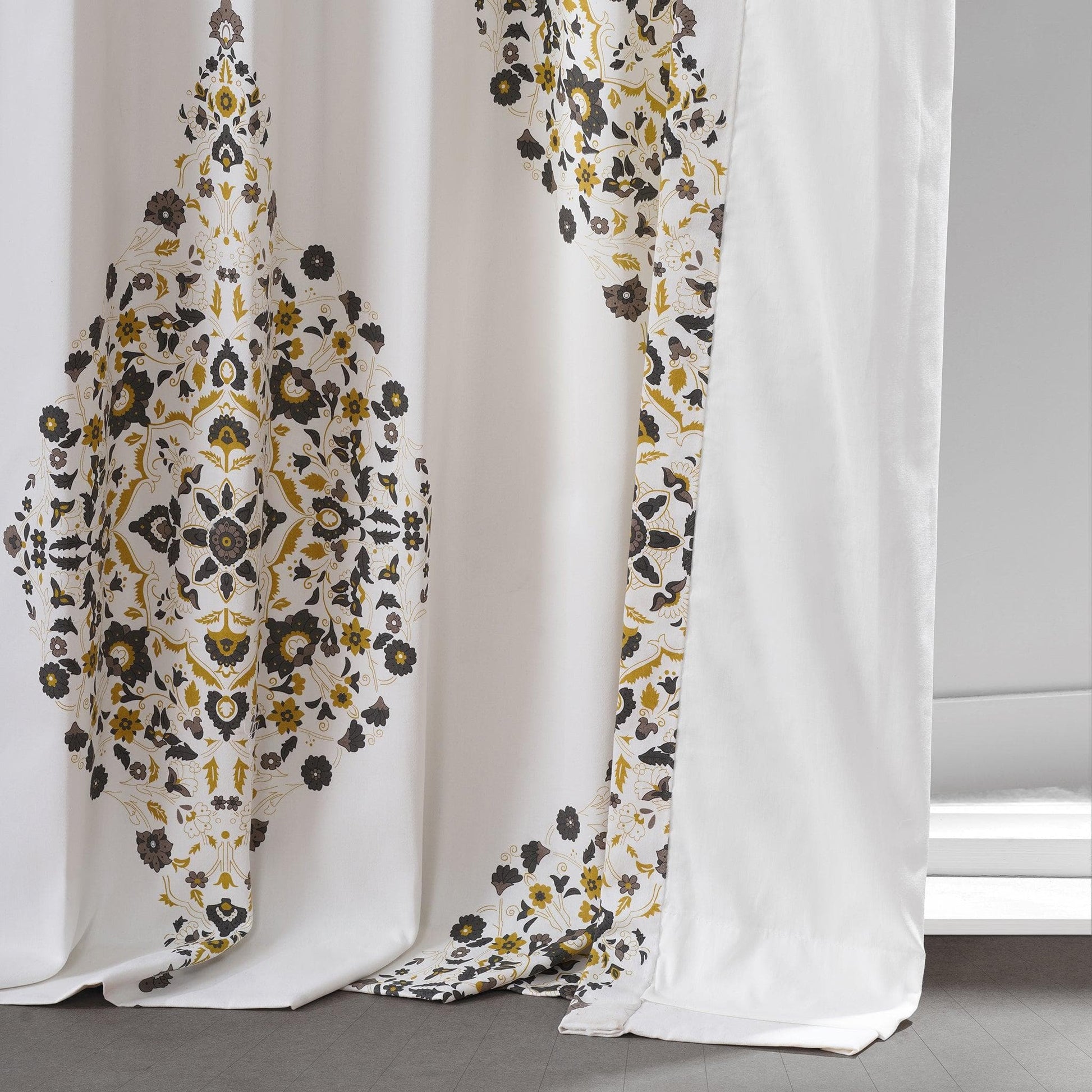 Kerala Gold Printed Cotton Curtain