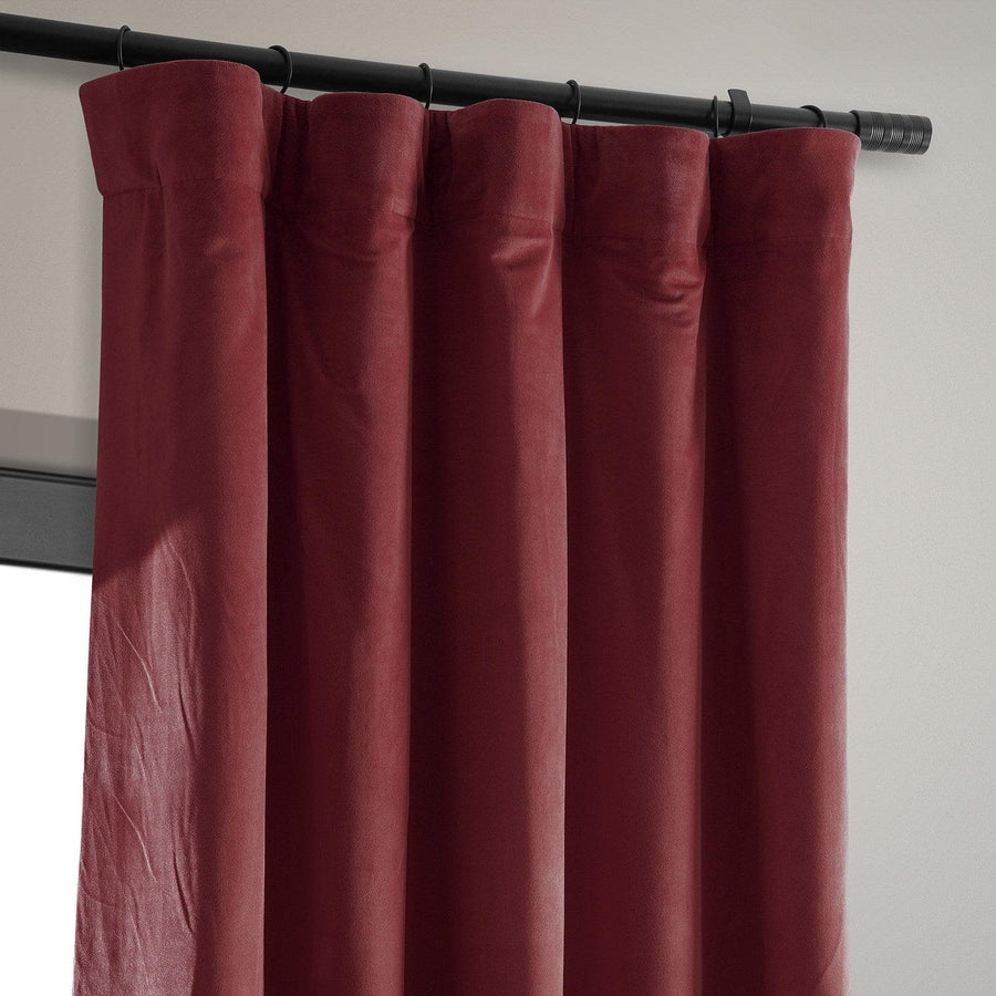 Dark Amaranth Signature Velvet Room Darkening Curtain Pair (2 Panels) - HalfPriceDrapes.com