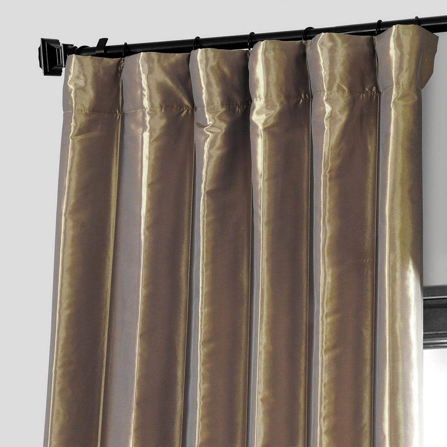 Gold Nugget Faux Silk Taffeta Blackout Curtain - HalfPriceDrapes.com
