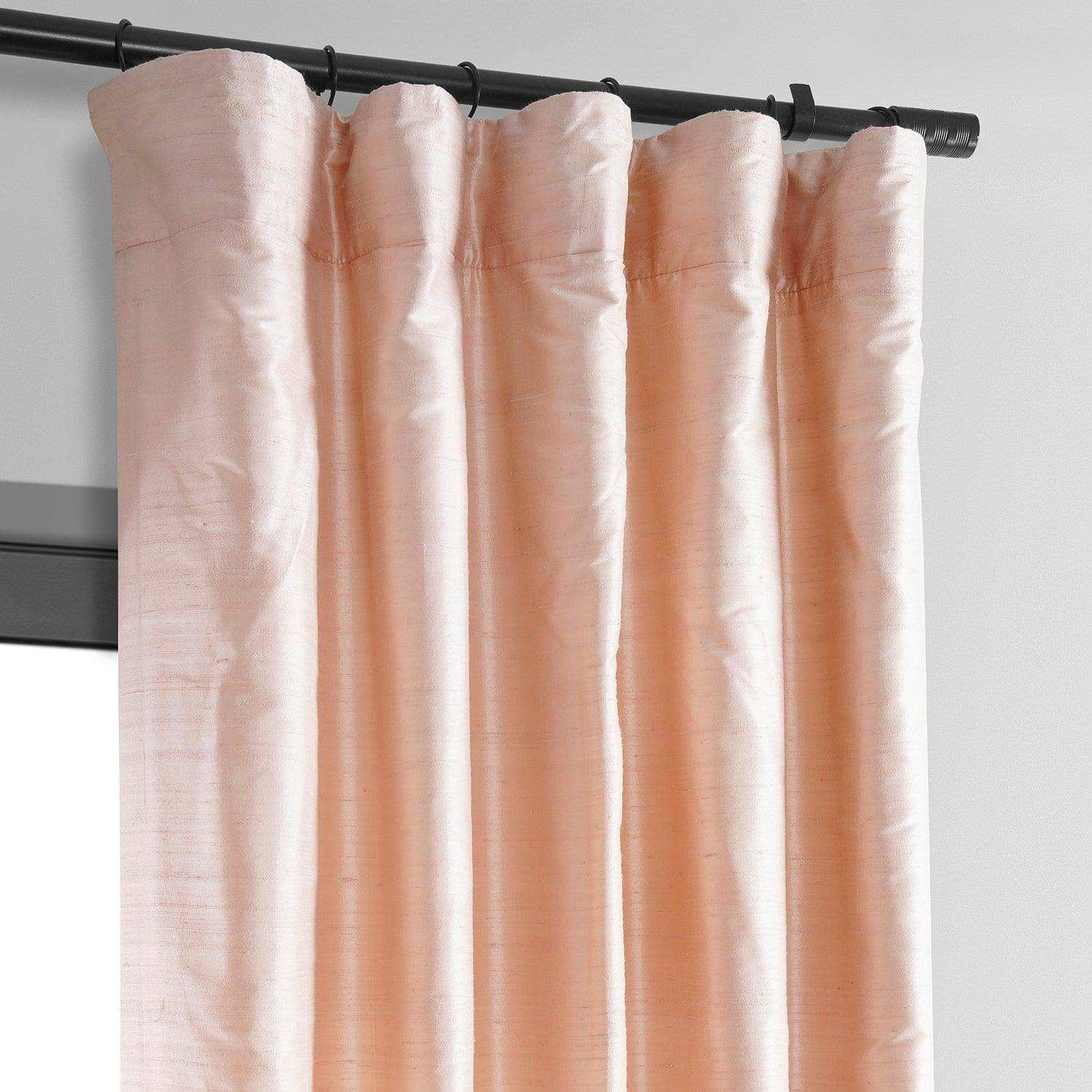 Truffle Pink Textured Dupioni Silk Curtain - HalfPriceDrapes.com
