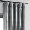 Mineral Grey Textured Dupioni Silk Curtain - HalfPriceDrapes.com