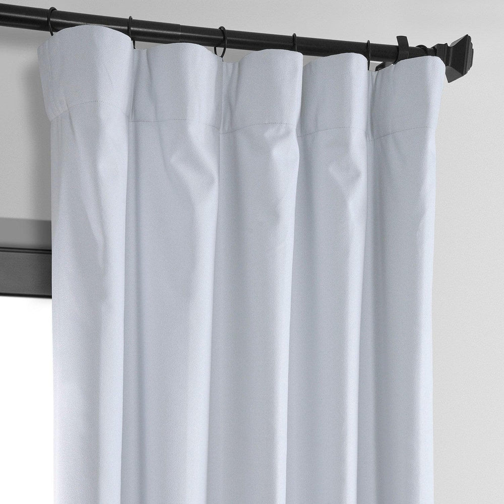 White Thermal Cross Linen Weave Blackout Curtain - HalfPriceDrapes.com