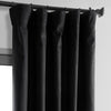 Black Thermal Cross Linen Weave Blackout Curtain - HalfPriceDrapes.com