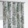 Palms Green Printed Faux Linen Room Darkening Curtain - HalfPriceDrapes.com