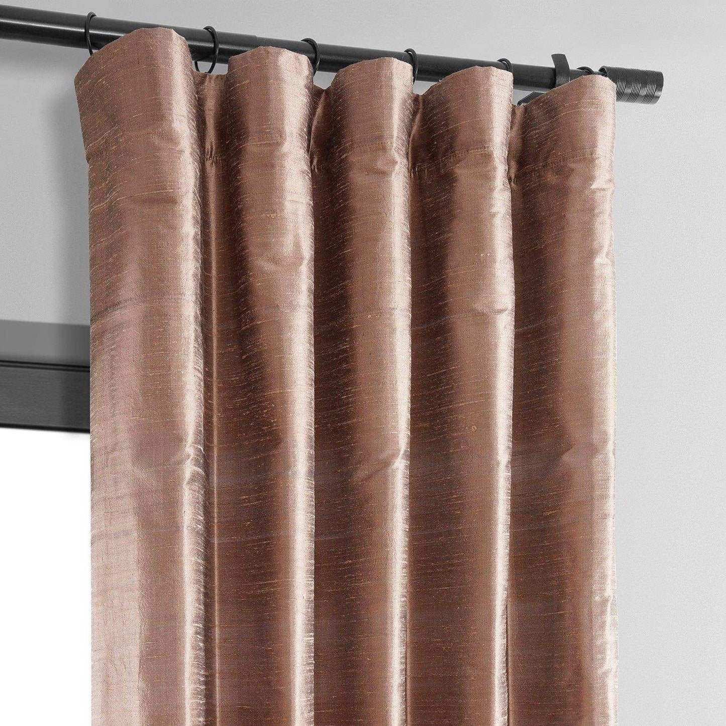 Sugar Maple Textured Dupioni Silk Curtain - HalfPriceDrapes.com