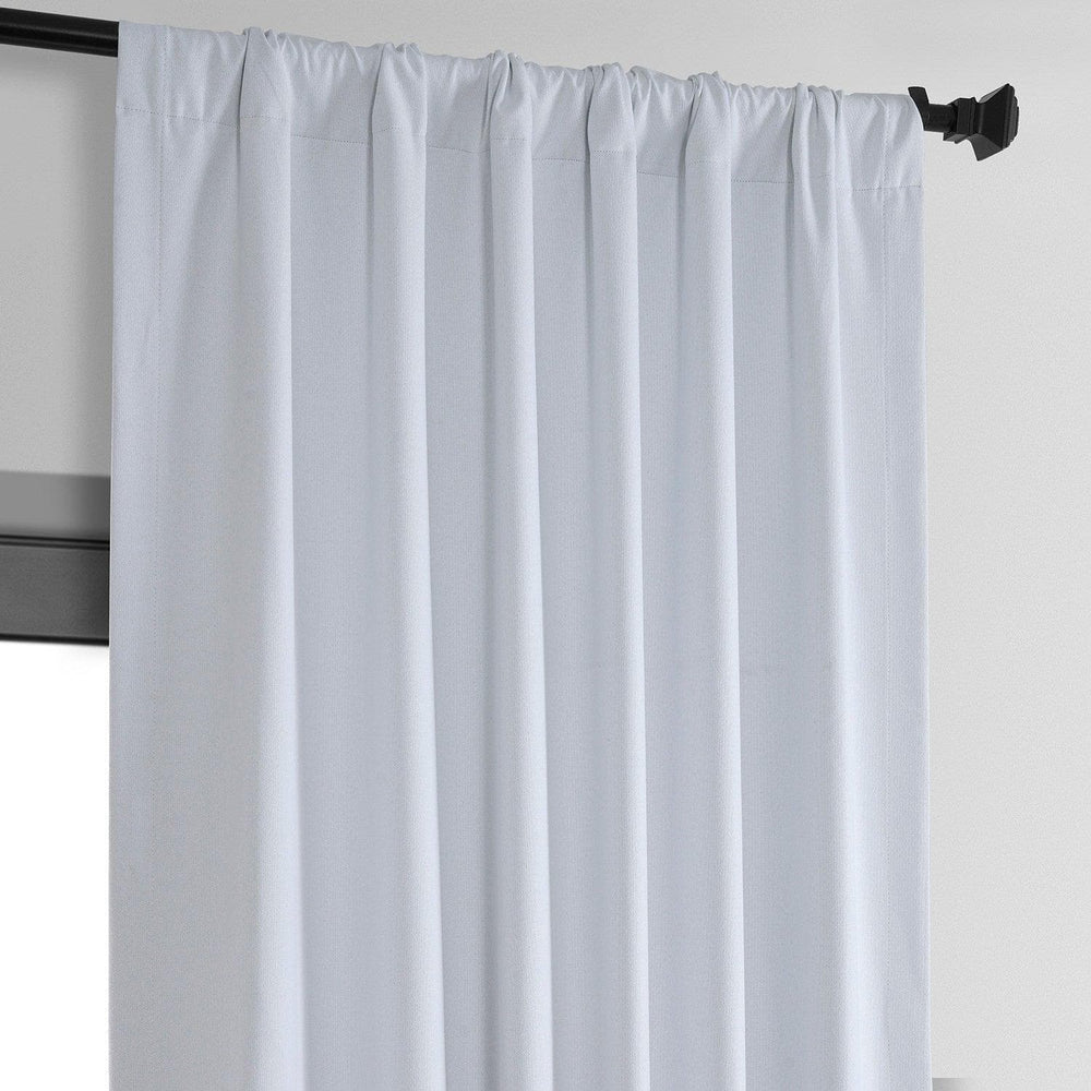 White Thermal Cross Linen Weave Blackout Curtain - HalfPriceDrapes.com