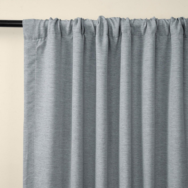 Gulf Blue Textured Bellino Room Darkening Curtain - HalfPriceDrapes.com