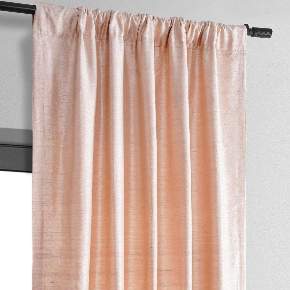 Truffle Pink Textured Dupioni Silk Curtain - HalfPriceDrapes.com