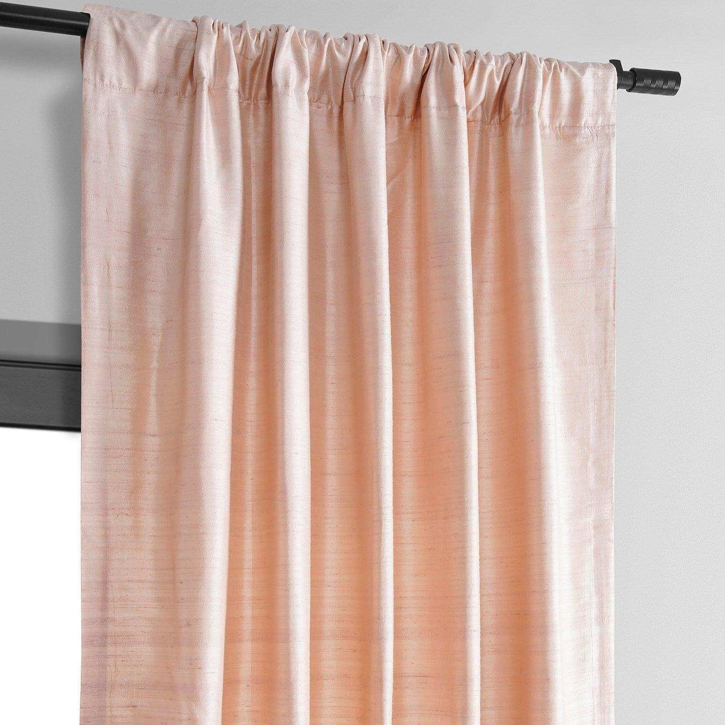 Truffle Pink Textured Dupioni Silk Curtain - HalfPriceDrapes.com