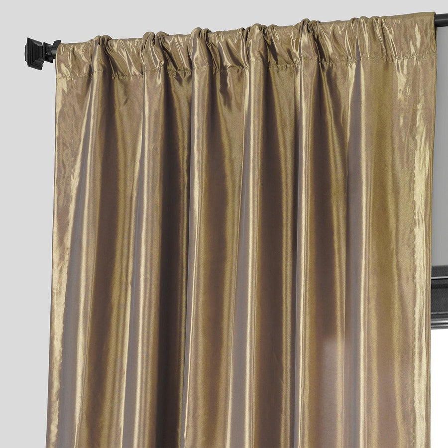 Gold Nugget Faux Silk Taffeta Blackout Curtain - HalfPriceDrapes.com