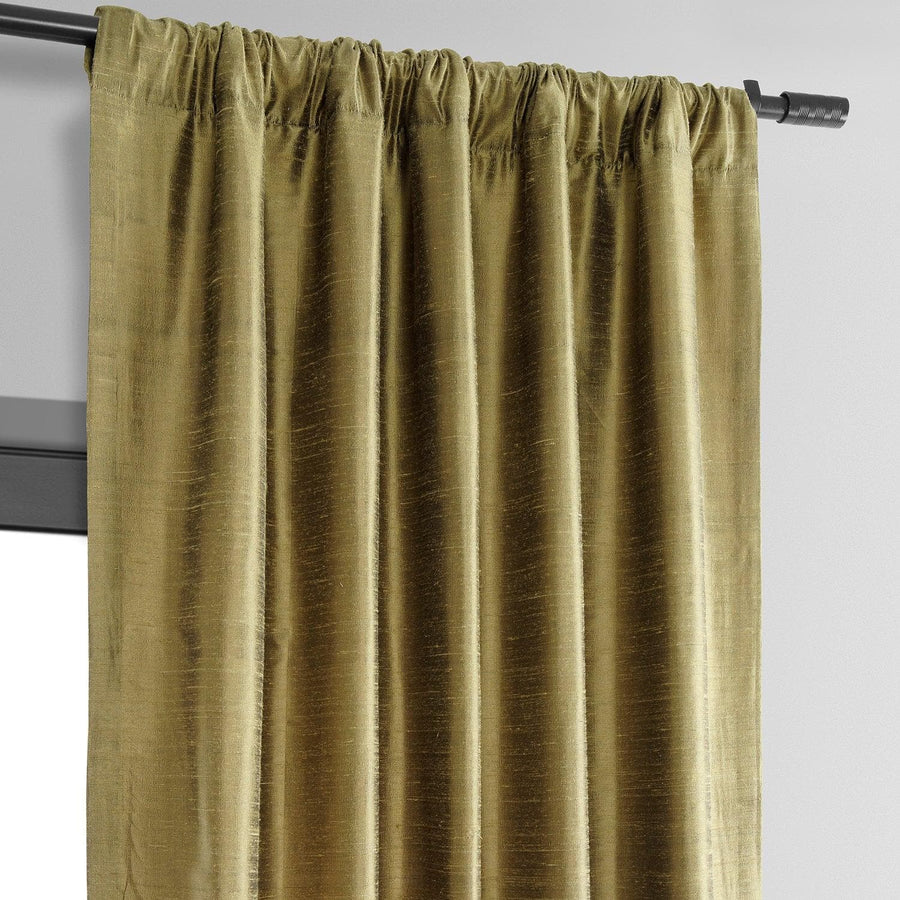 Sconce Gold Textured Dupioni Silk Curtain - HalfPriceDrapes.com