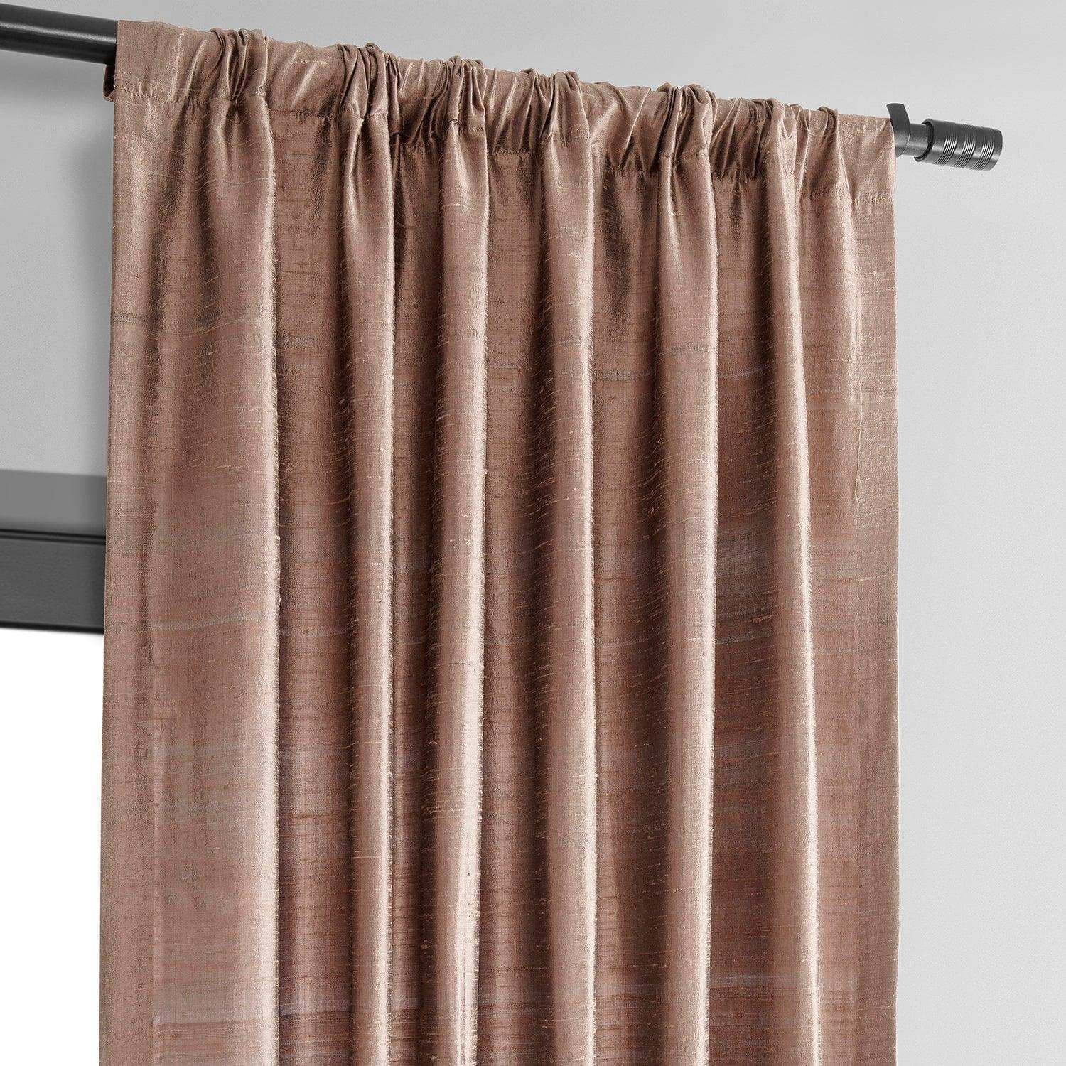 Sugar Maple Textured Dupioni Silk Curtain - HalfPriceDrapes.com