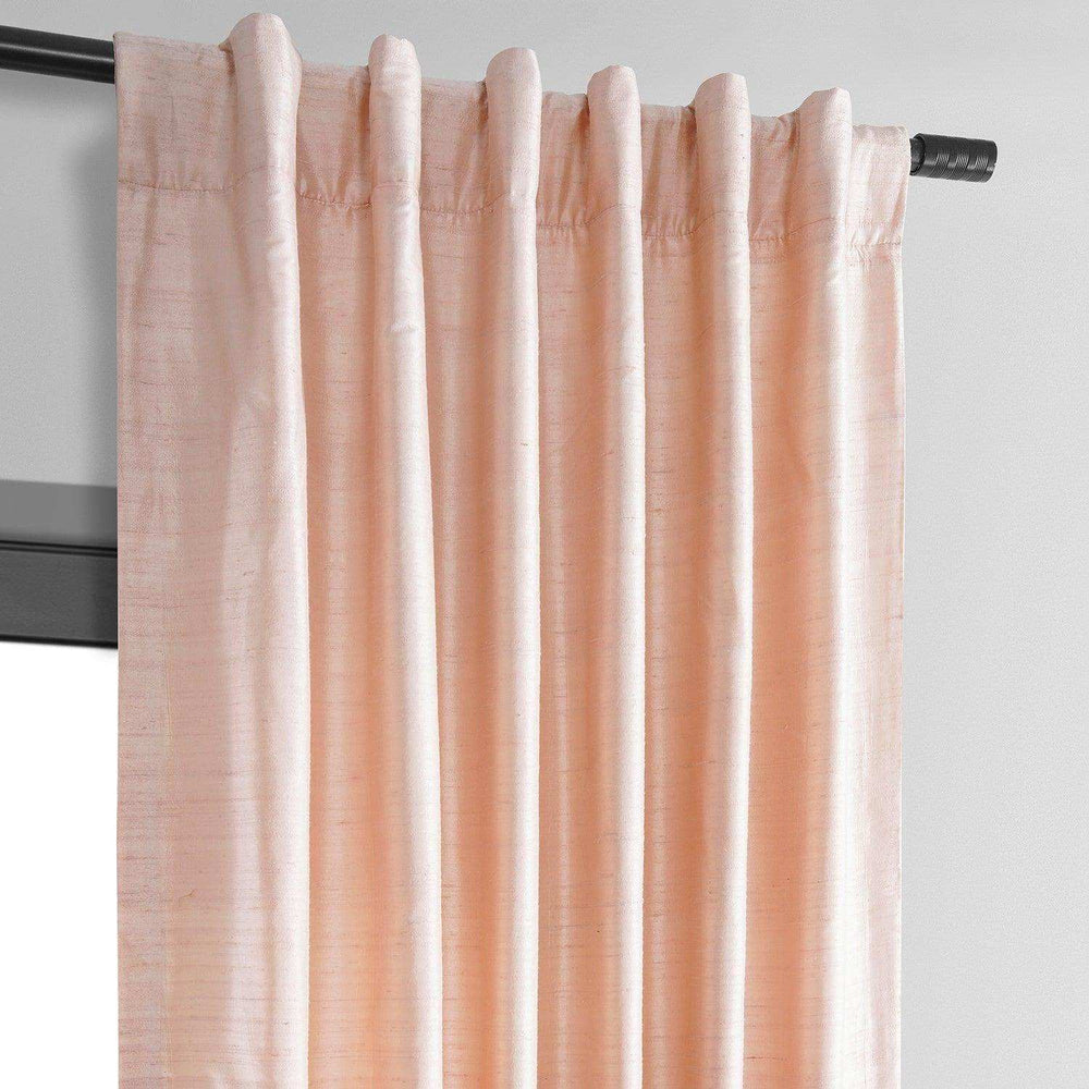 Truffle Pink Textured Dupioni Silk Curtain - HalfPriceDrapes.com