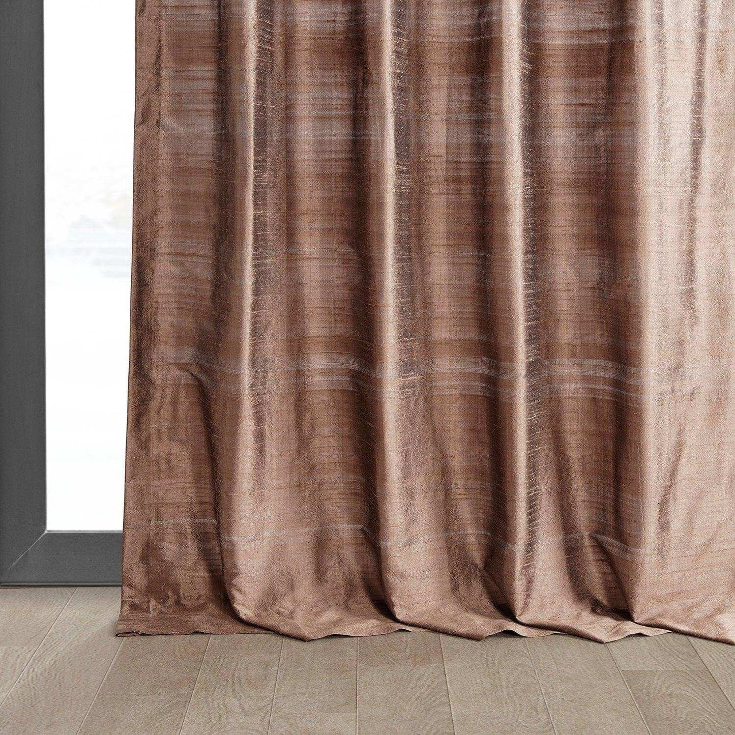 Sugar Maple Textured Dupioni Silk Curtain - HalfPriceDrapes.com