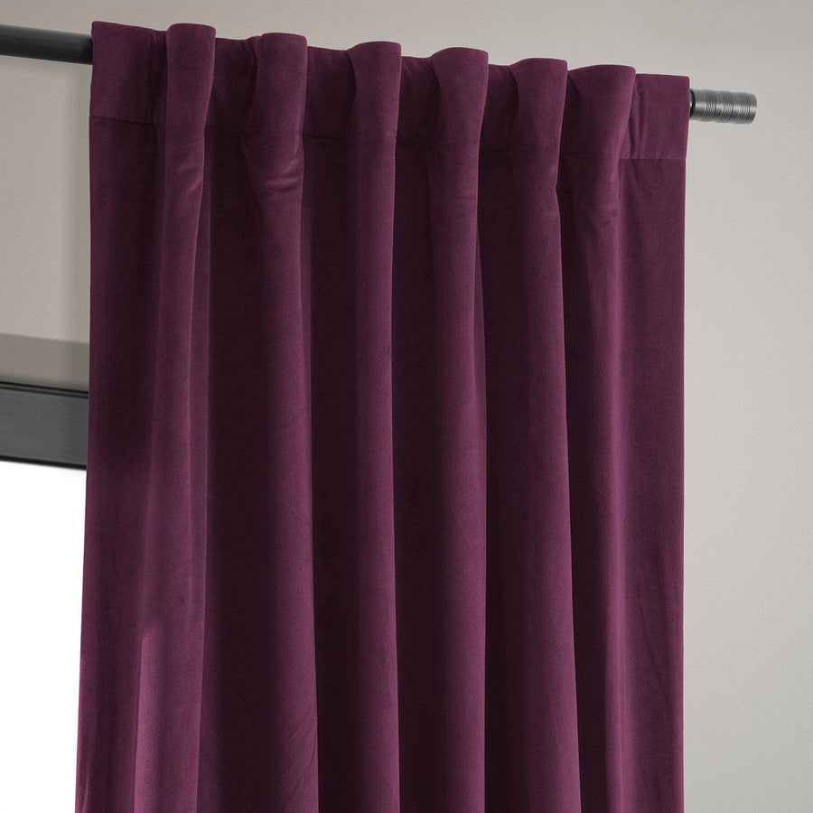 Wine Berry Signature Velvet Room Darkening Curtain Pair (2 Panels) - HalfPriceDrapes.com