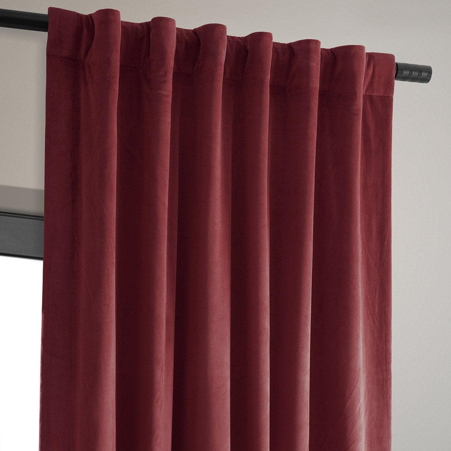 Dark Amaranth Signature Velvet Room Darkening Curtain Pair (2 Panels) - HalfPriceDrapes.com