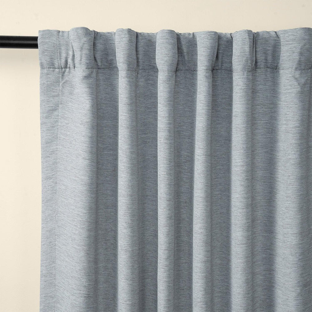 Gulf Blue Textured Bellino Room Darkening Curtain - HalfPriceDrapes.com