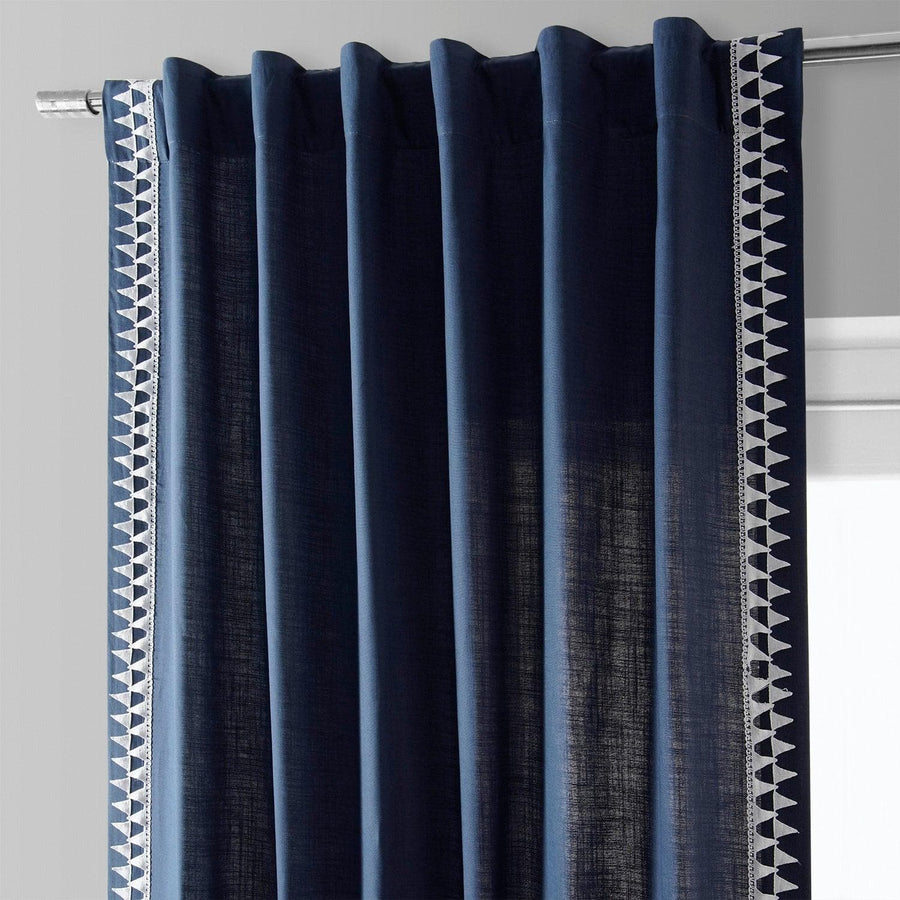 Blue Harbor Modern Hampton Textured Cotton Curtain - HalfPriceDrapes.com