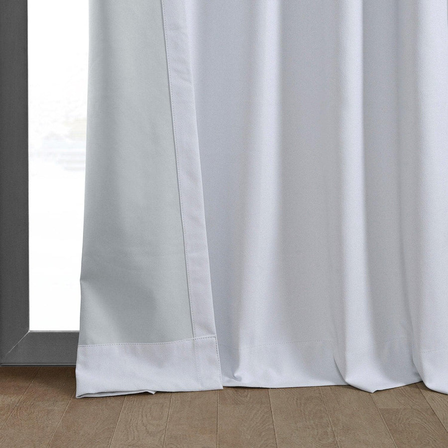 White Thermal Cross Linen Weave Blackout Curtain - HalfPriceDrapes.com