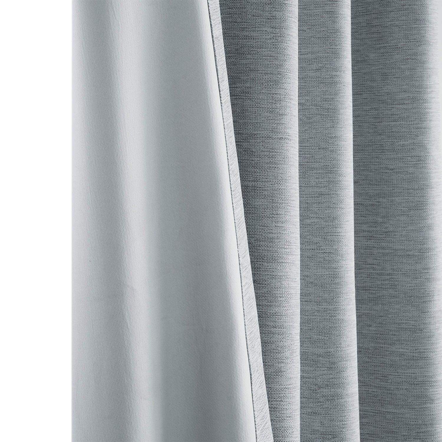 Gulf Blue Textured Bellino Room Darkening Curtain - HalfPriceDrapes.com
