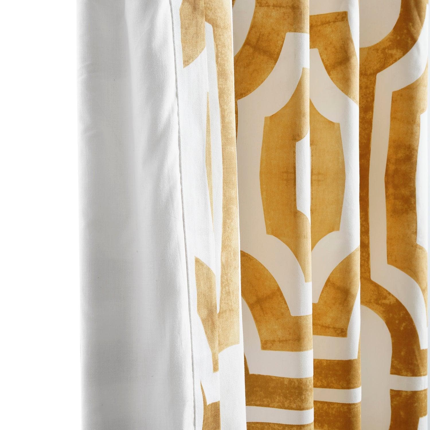 Mecca Gold Printed Cotton Curtain - HalfPriceDrapes.com