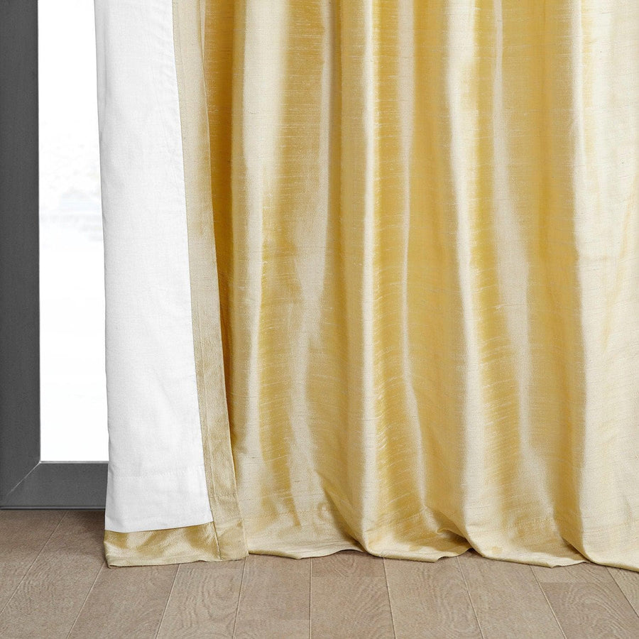 Sunlit Meadow Textured Dupioni Silk Curtain - HalfPriceDrapes.com