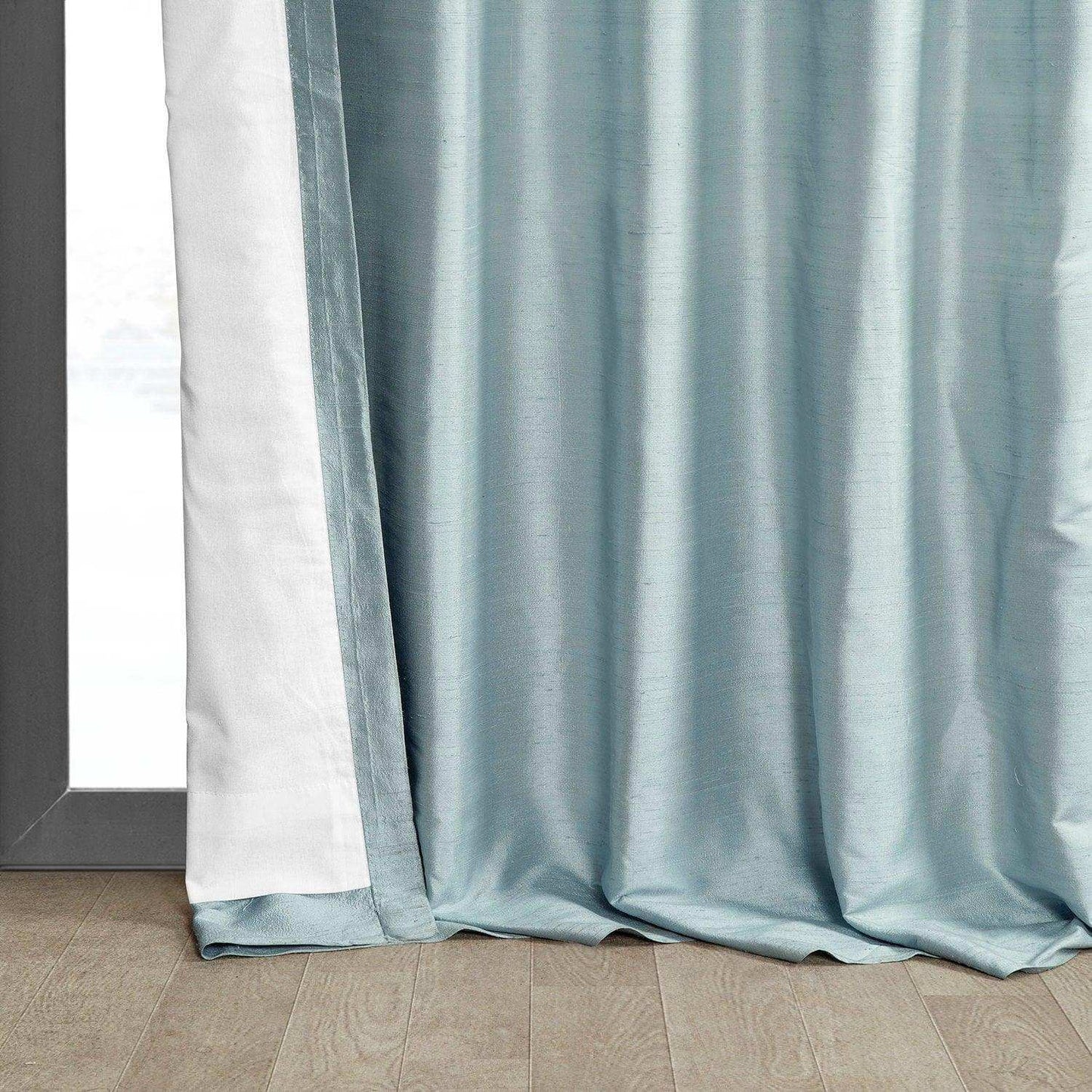 Siberian Ice Textured Dupioni Silk Curtain - HalfPriceDrapes.com