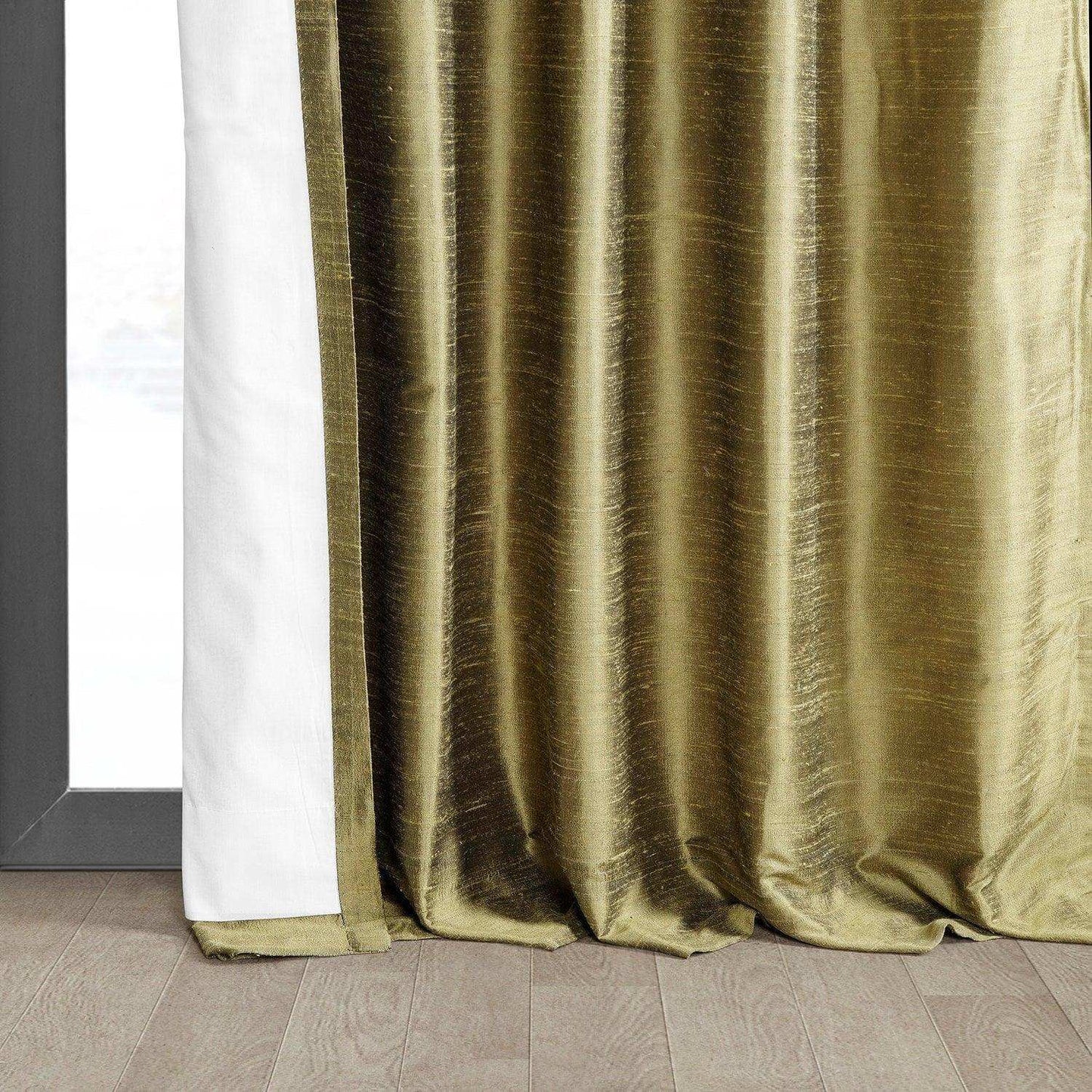 Sconce Gold Textured Dupioni Silk Curtain - HalfPriceDrapes.com