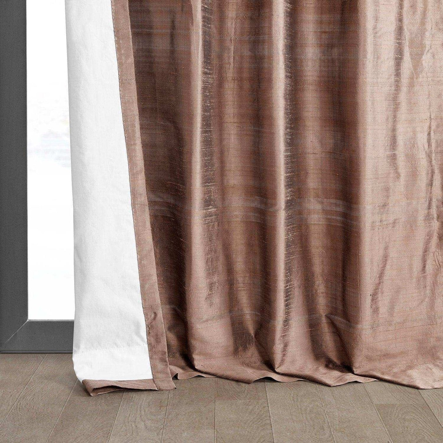 Sugar Maple Textured Dupioni Silk Curtain - HalfPriceDrapes.com