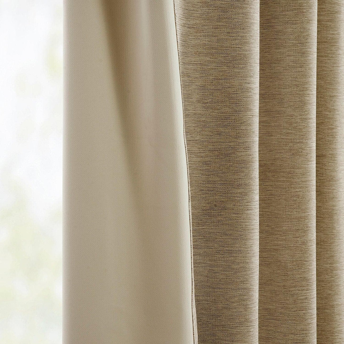 Ginger Textured Bellino Room Darkening Curtain - HalfPriceDrapes.com