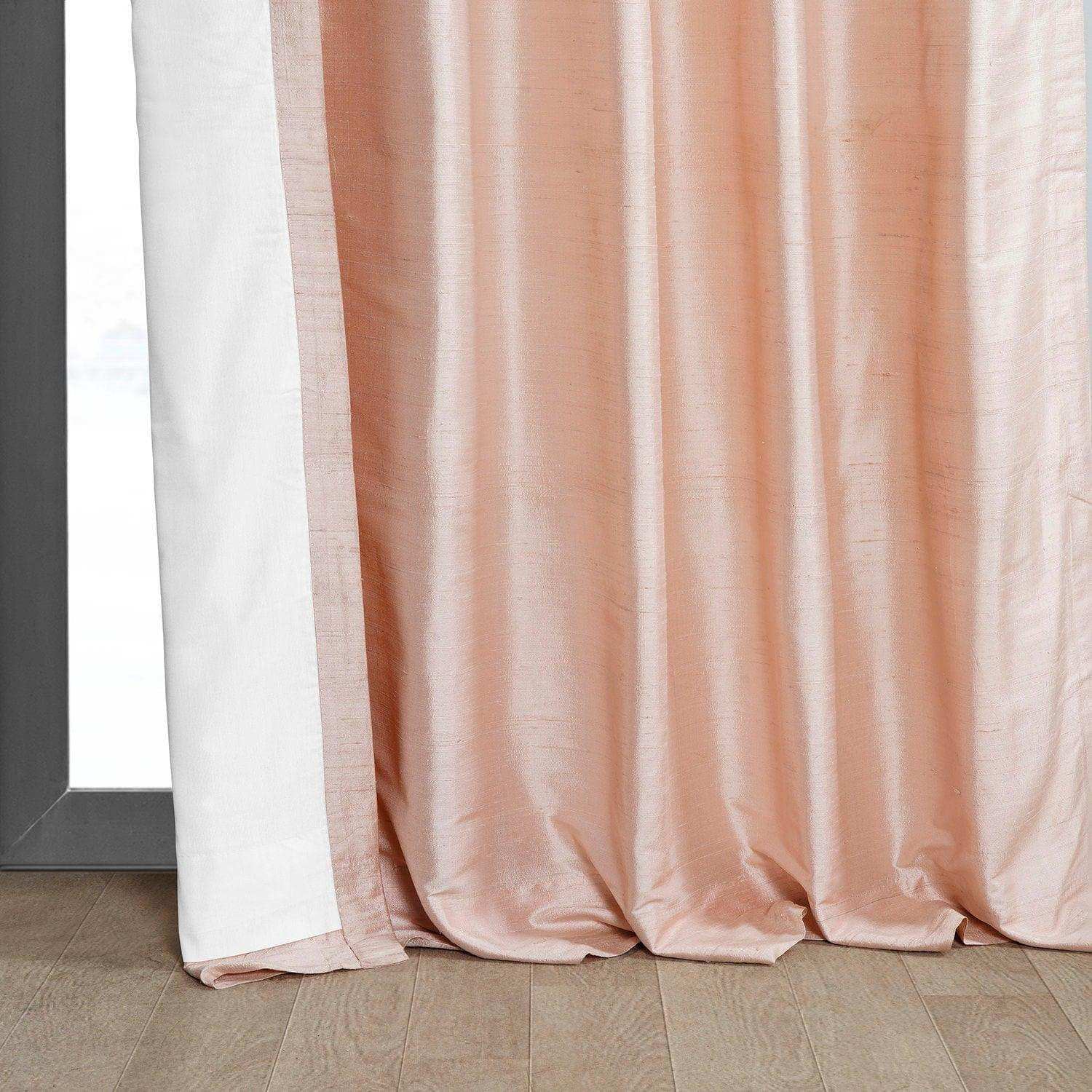 Truffle Pink Textured Dupioni Silk Curtain - HalfPriceDrapes.com