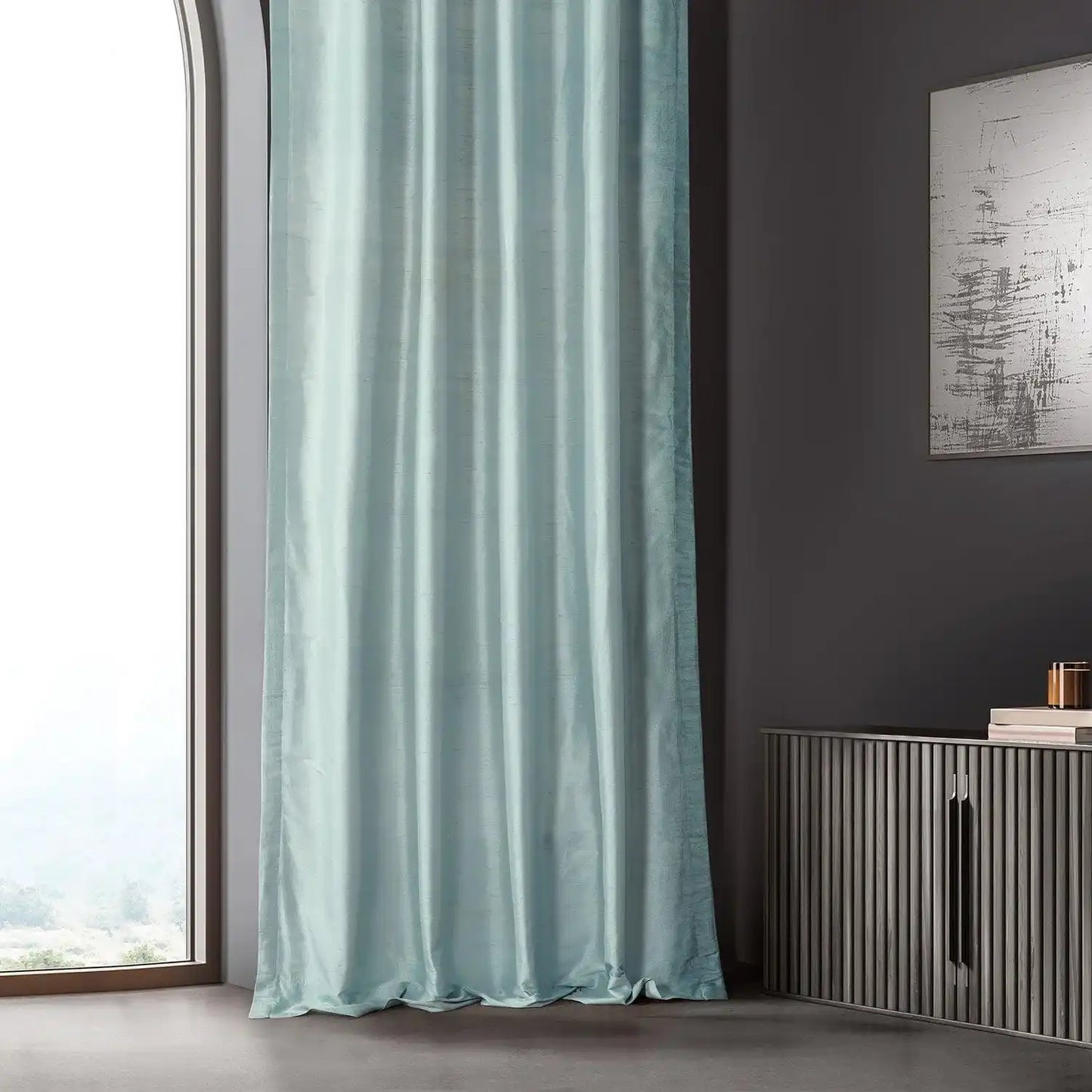 Siberian Ice Textured Dupioni Silk Curtain - HalfPriceDrapes.com
