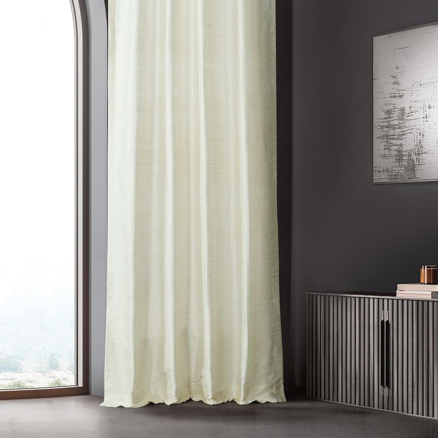 Pearl Textured Dupioni Silk Curtain - HalfPriceDrapes.com
