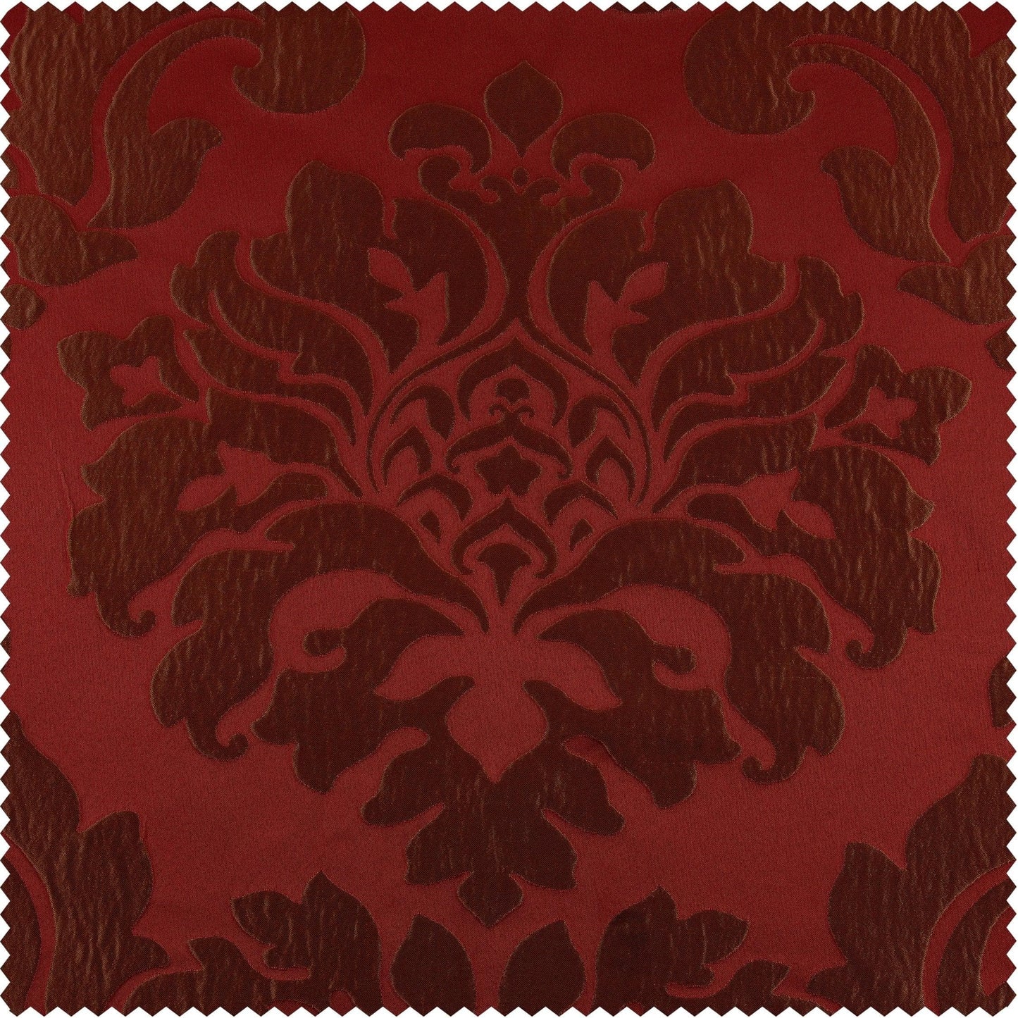 Astoria Red & Bronze Faux Silk Jacquard Custom Curtain - HalfPriceDrapes.com