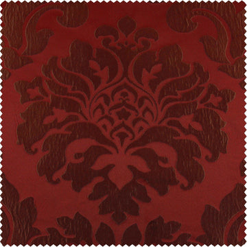 Astoria Red & Bronze Faux Silk Jacquard Custom Curtain - HalfPriceDrapes.com