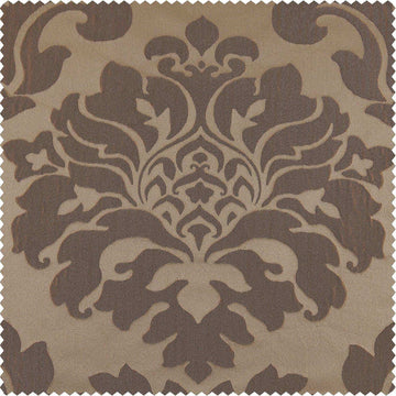 Astoria Taupe & Bronze Faux Silk Jacquard Custom Curtain - HalfPriceDrapes.com