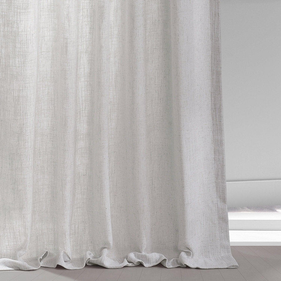 Bliss White Heavy Belga Faux Linen Curtain