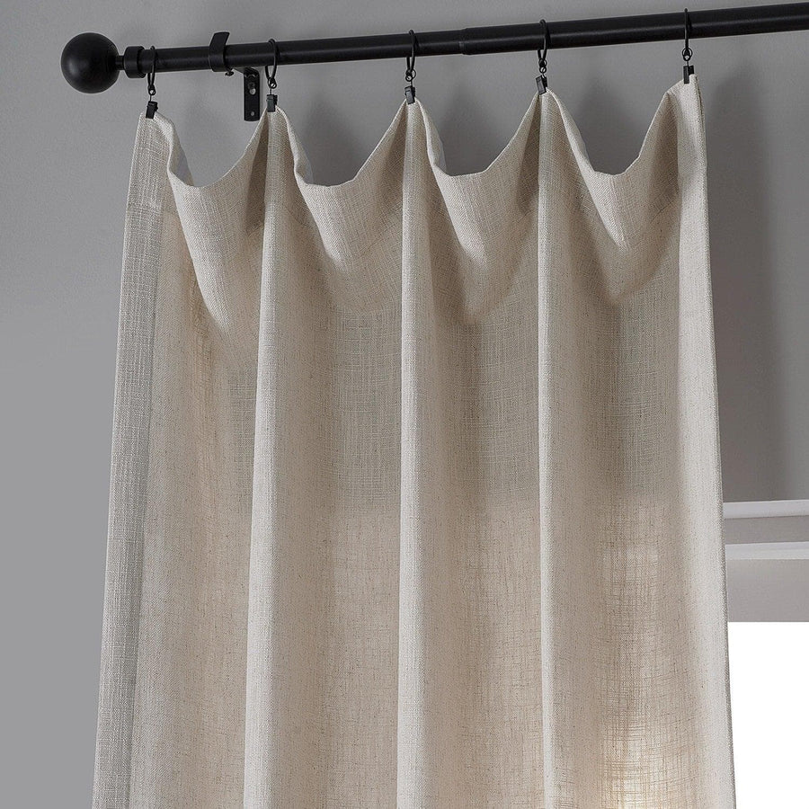 Mod Beige Heavy Belga Faux Linen Curtain
