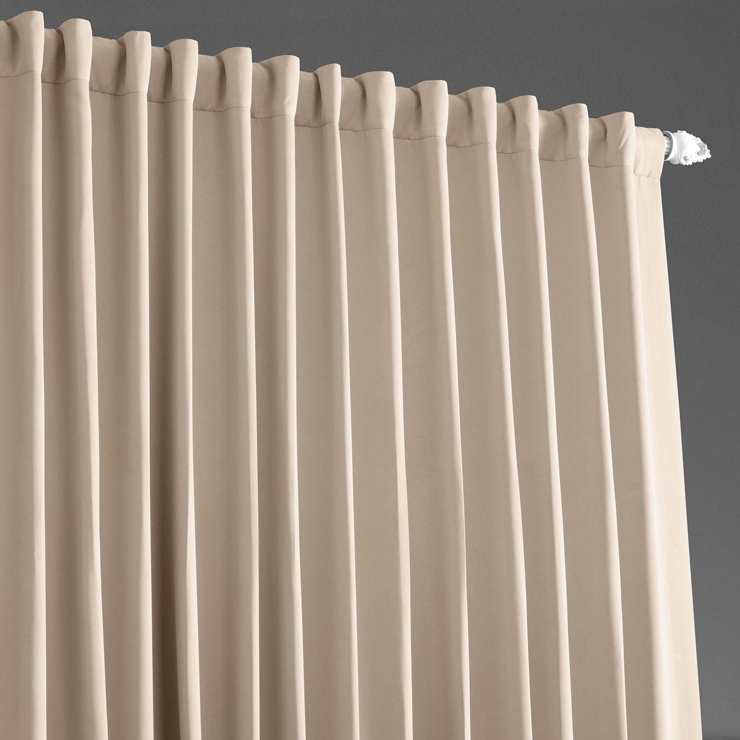 Eggnog Extra Wide Room Darkening Curtain