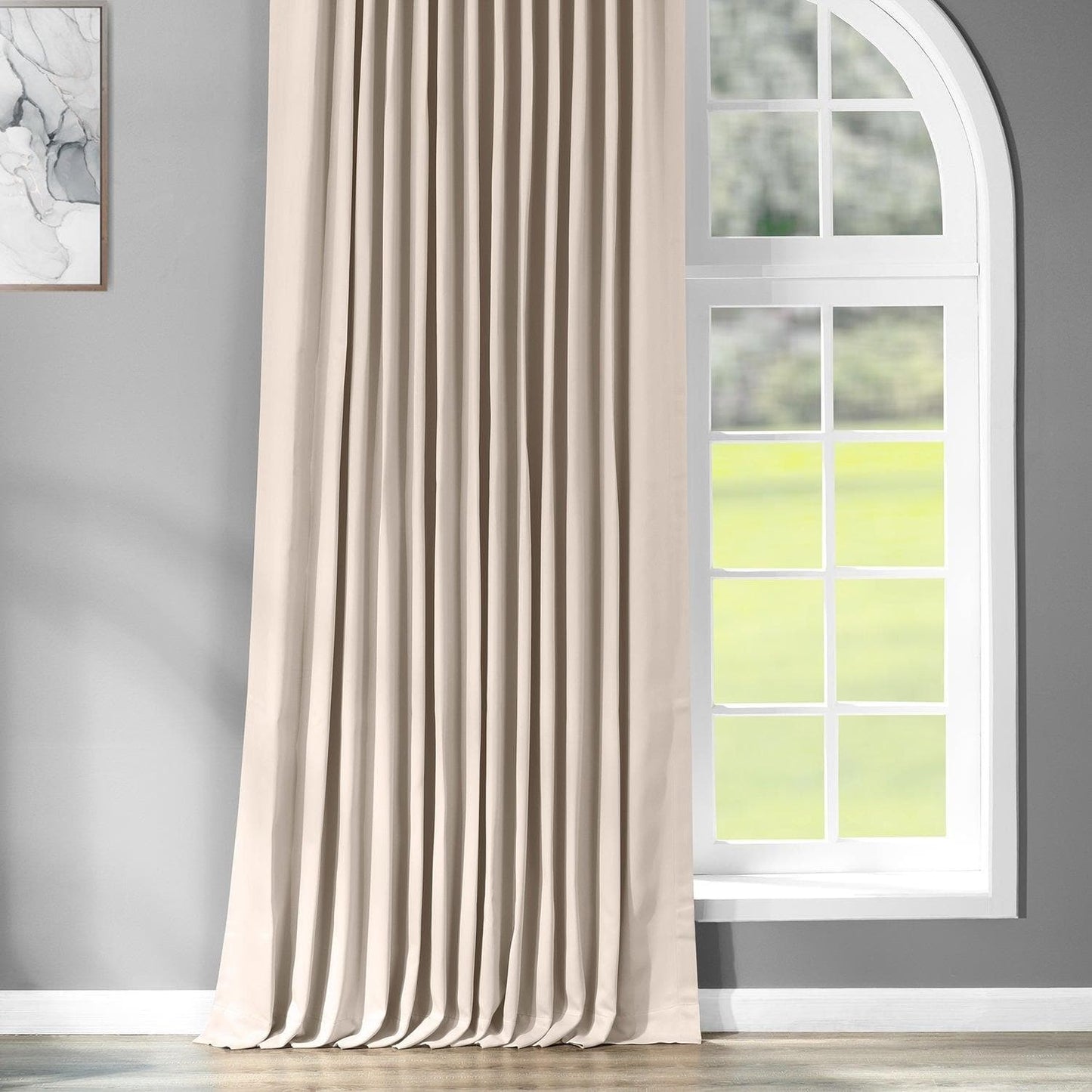 Eggnog Extra Wide Room Darkening Curtain